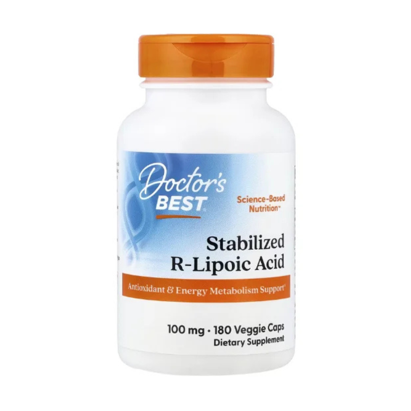 Doctor's Best, Stabilized R-Lipoic Acid, 100 mg, 180 Veggie Caps in Pakistan