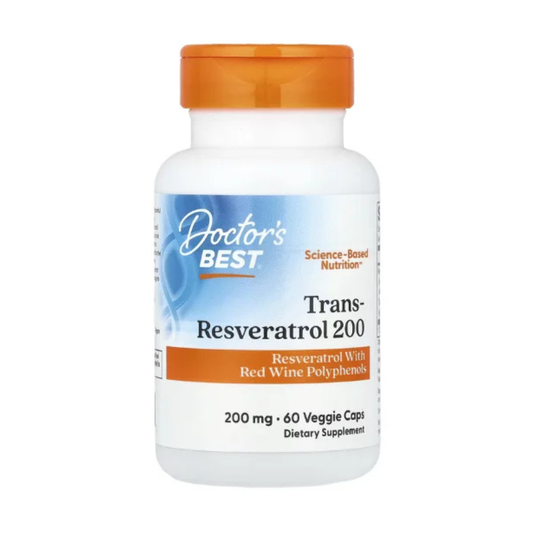 Doctor's Best, Trans-Resveratrol 200 , 200 mg, 60 Veggie Caps in Pakistan