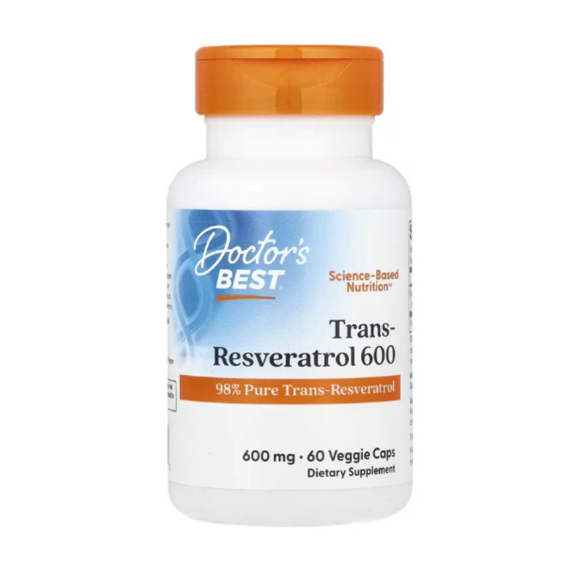 Doctor's Best, Trans-Resveratrol 600, 600 mg, 60 Veggie Caps in Pakistan
