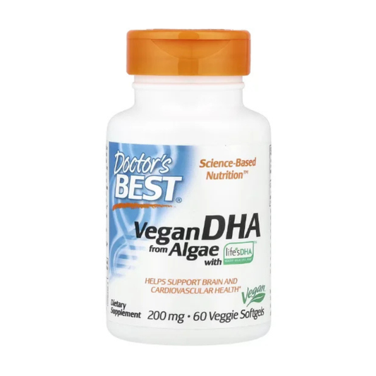 Doctor's Best, Vegan DHA from Algae with Life's DHA™, 200 mg, 60 Softgels in Pakistan