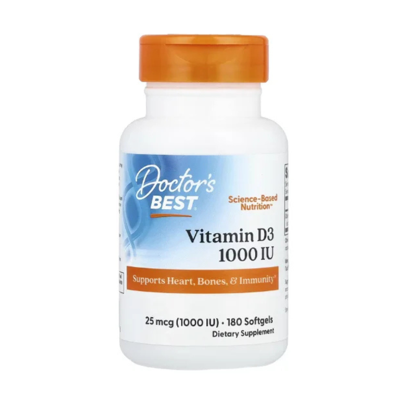 Doctor's Best, Vitamin D3, 25 mcg (1,000 IU), 180 Softgels in Pakistan