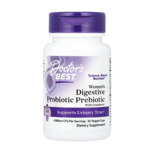 Doctor's Best, Women's Digestive Probiotic Prebiotic with Cranberry, 4 Billion CFU, 30 Veggie Caps in Pakistan