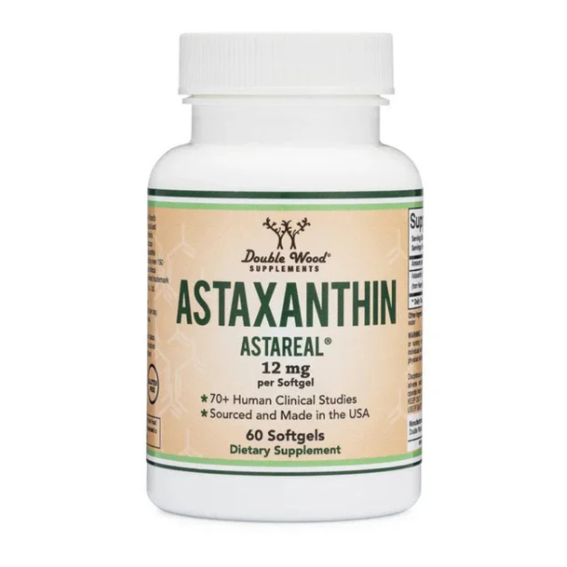 Double Wood Supplements, Astaxanthin Astareal, 12 mg, 60 Softgels in Pakistan