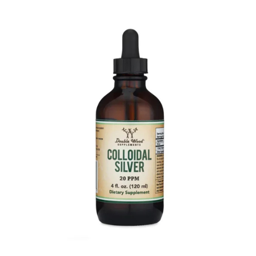 Double Wood Supplements, Colloidal Silver Solution for Skin Health, 20 PPM, 120ml in Pakistan