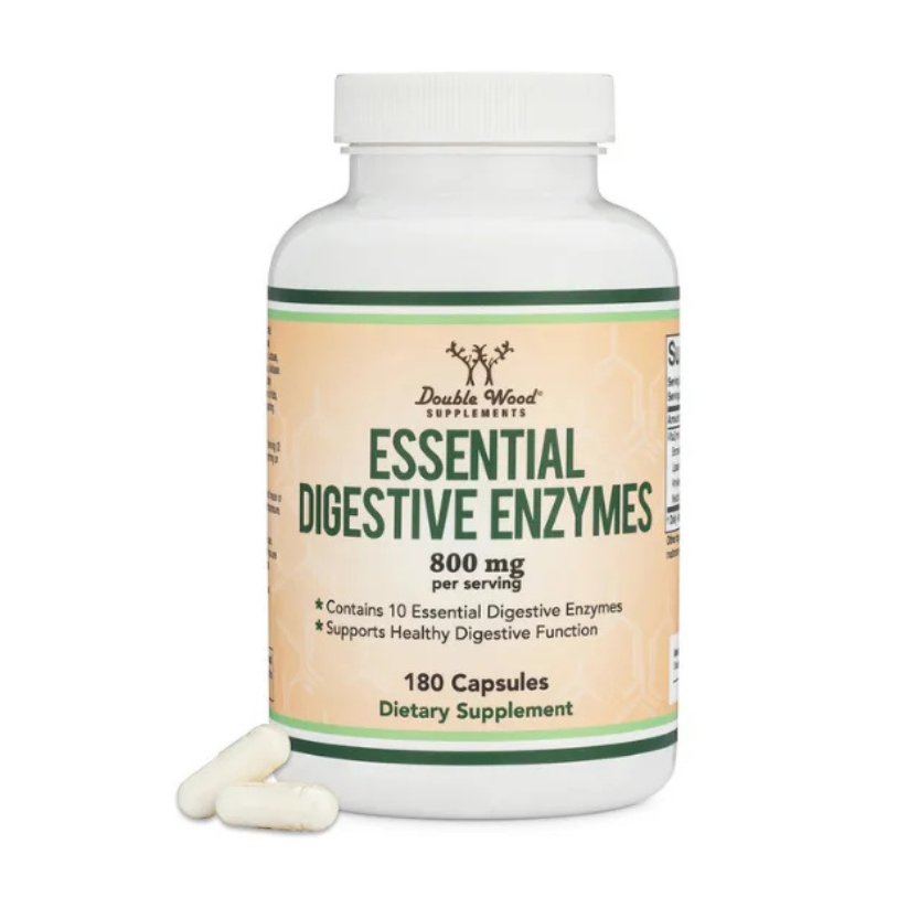 Double Wood Supplements, Essential Digestive Enzymes, 800 mg, 180 Capsules in Pakistan
