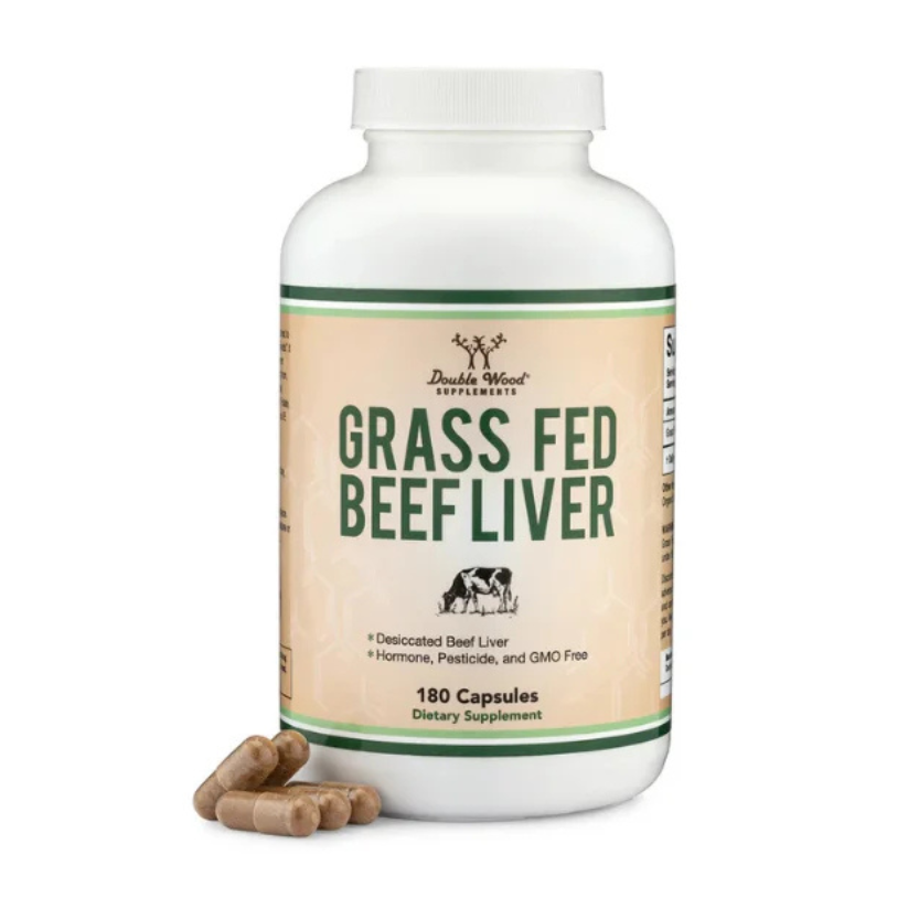 Double Wood Supplements, Grass Fed Beef Liver, 180 Capsules in Pakistan