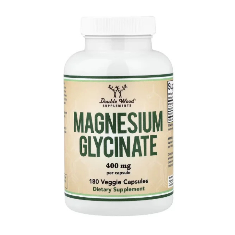Double Wood Supplements, Magnesium Glycinate, 400 mg, 180 Veggie Capsules in Pakistan