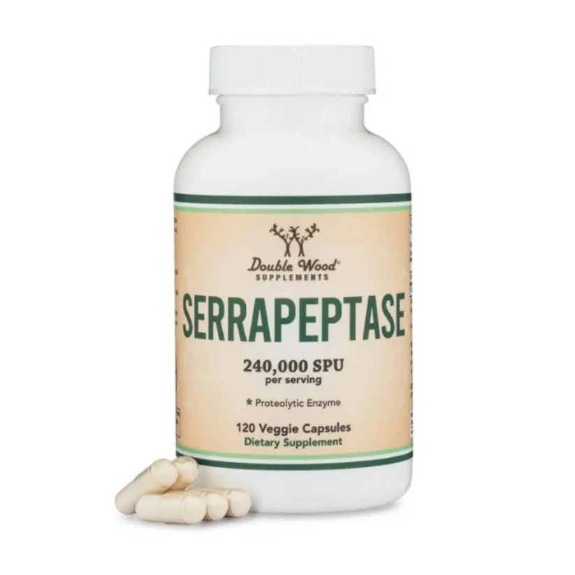 Double Wood Supplements, Serrapeptase 240,000 SPU, 120 Capsules in Pakistan