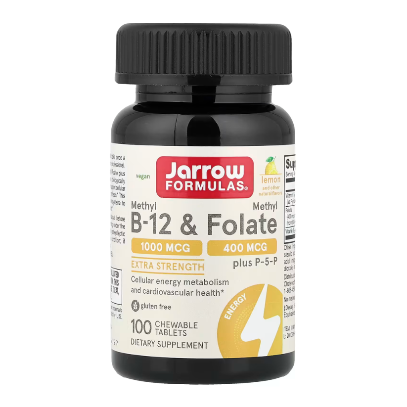 Jarrow Formulas, Vegan Methyl B-12 & Methyl Folate, Lemon, 100 Chewable Tablets in Pakistan