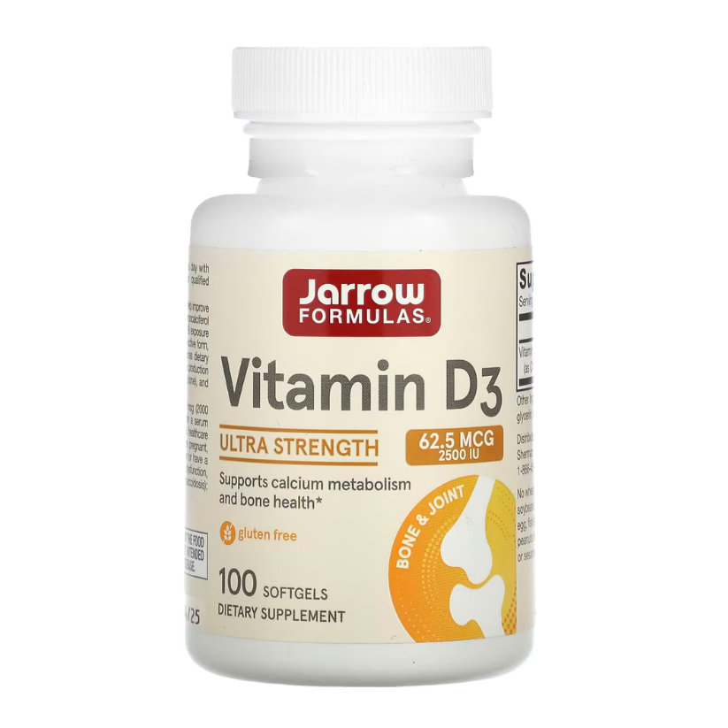 Jarrow Formulas, Vitamin D3, Ultra Strength, 62.5 mcg (2,500 IU), 100 Softgels in Pakistan