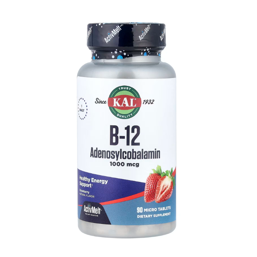 KAL, B-12 Adenosylcobalamin, Strawberry, 1,000 mcg, 90 Micro Tablets in Pakistan