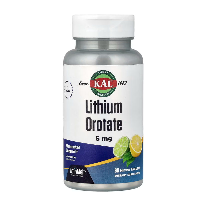 KAL, Lithium Orotate, Lemon Lime, 5 mg, 90 Micro Tablets in Pakistan