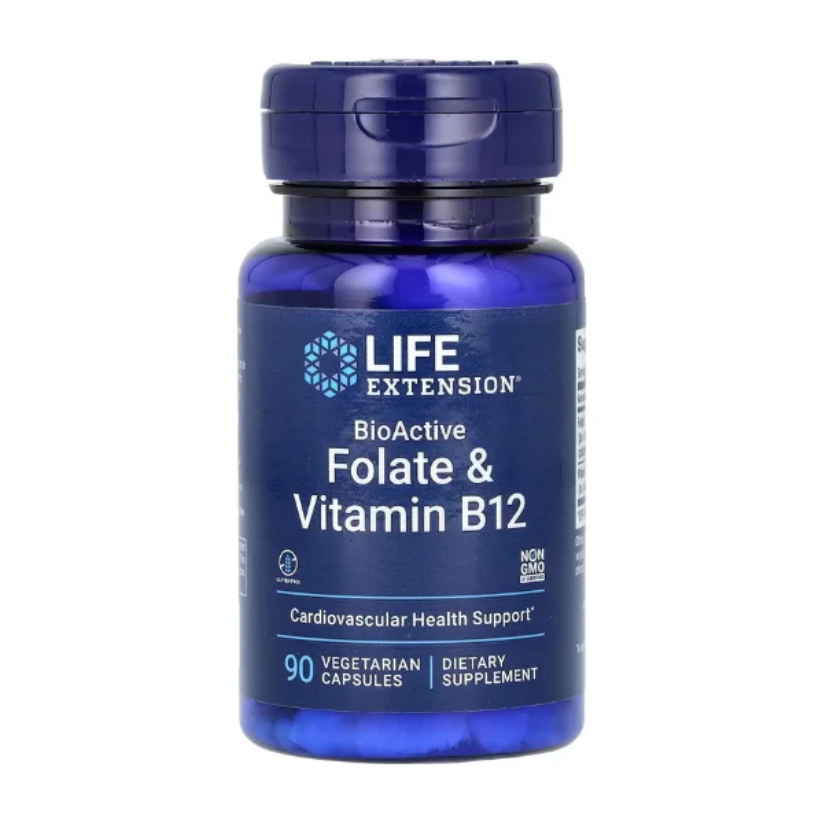 Life Extension, BioActive, Folate & Vitamin B12, 90 Vegetarian Capsules in Pakistan