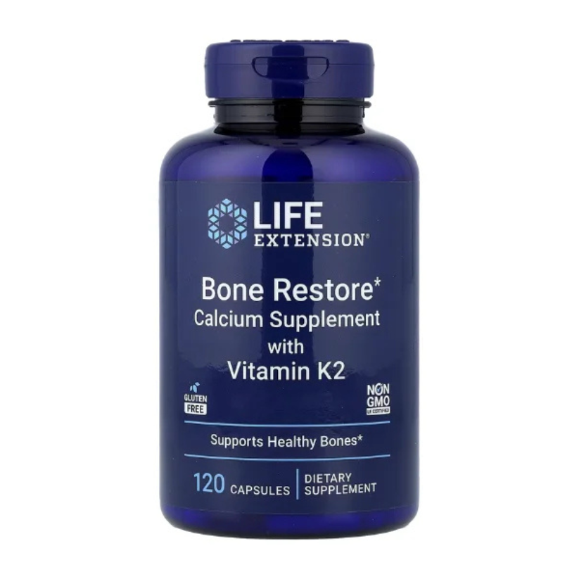 Life Extension, Bone Restore, Calcium Supplement with Vitamin K2, 120 Capsules in Pakistan
