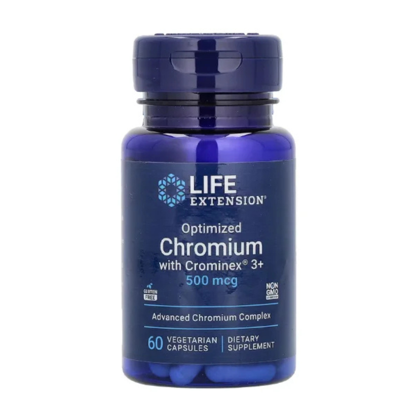 Life Extension, Optimized Chromium with Crominex 3+, 500 mcg, 60 Vegetarian Capsules in Pakistan