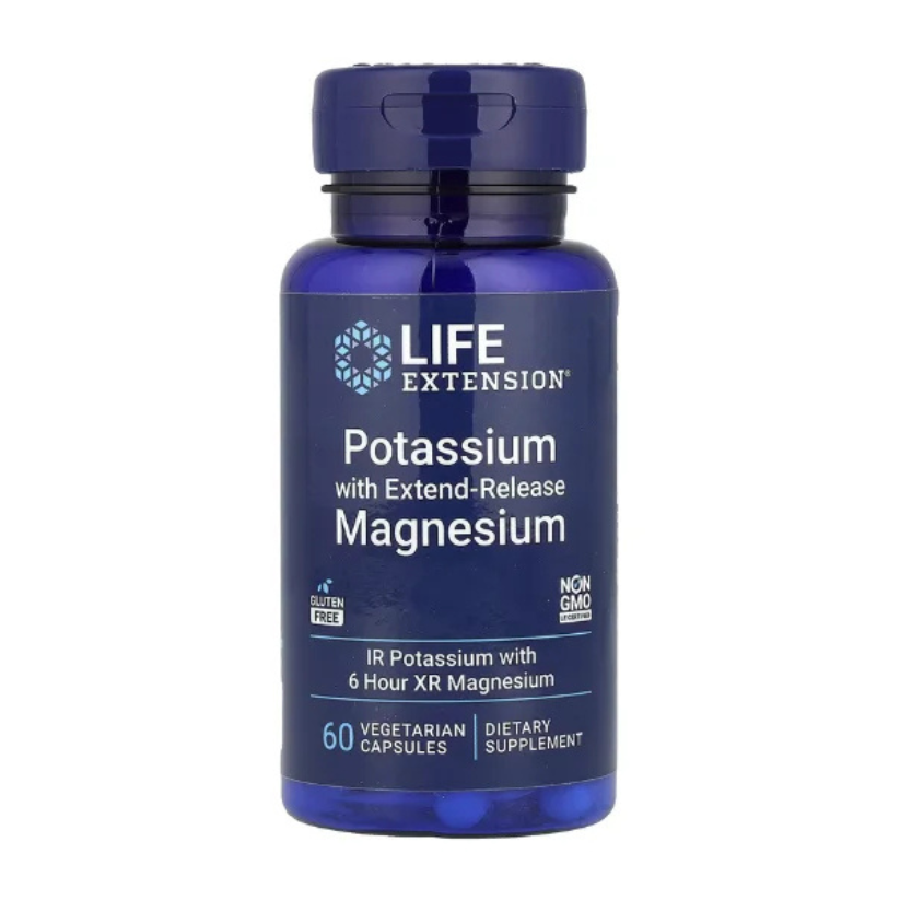 Life Extension, Potassium with Extend-Release Magnesium, 60 Vegetarian Capsules in Pakistan