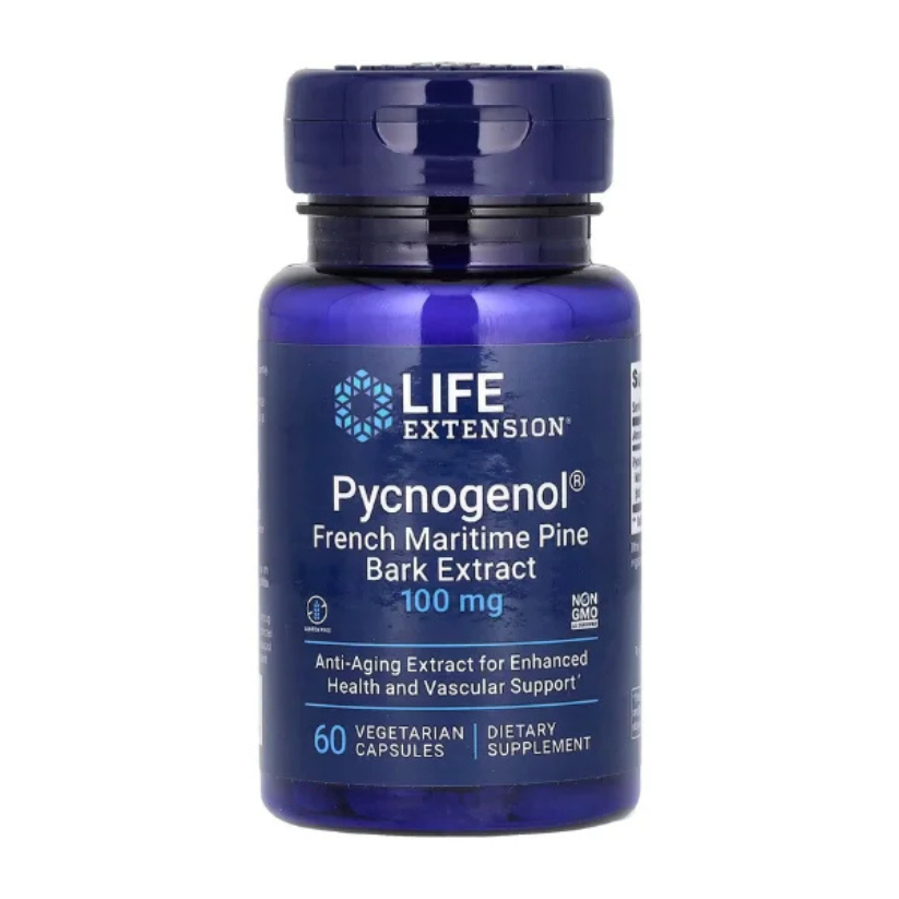 Life Extension, Pycnogenol, French Maritime Pine Bark Extract, 100 mg, 60 Vegetarian Capsules in Pakistan
