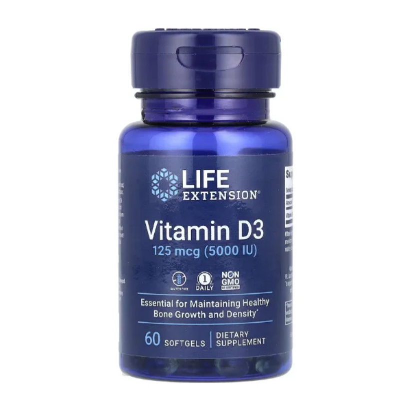 Life Extension, Vitamin D3, 125 mcg (5,000 IU), 60 Softgels in Pakistan