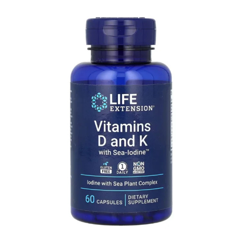 Life Extension, Vitamins D and K with Sea-Iodine, 60 Capsules in Pakistan