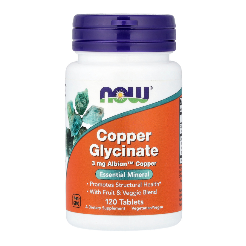 NOW Foods, Copper Glycinate, 3 mg, 120 Tablets in Pakistan