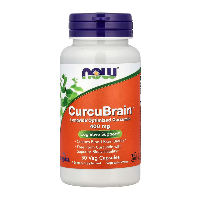 NOW Foods, CurcuBrain™, 400 mg, 50 Veg Capsules in Pakistan