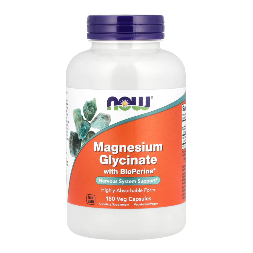 NOW Foods, Magnesium Glycinate With BioPerine®, 180 Veg Capsules in Pakistan