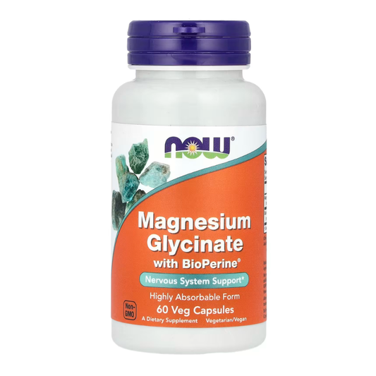 NOW Foods, Magnesium Glycinate With BioPerine®, 60 Veg Capsules in Pakistan