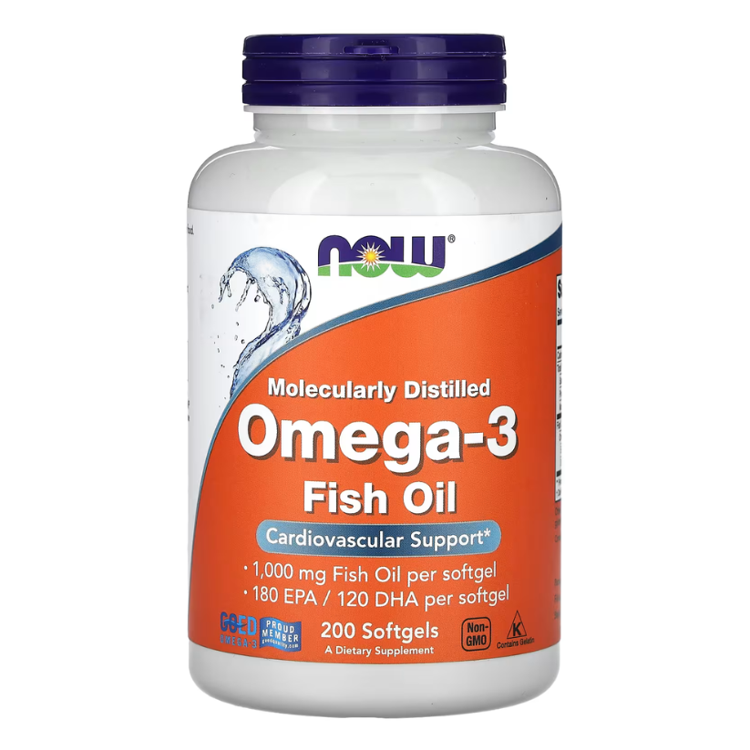 NOW Foods, Omega-3 Fish Oil, 200 Softgels in Pakistan