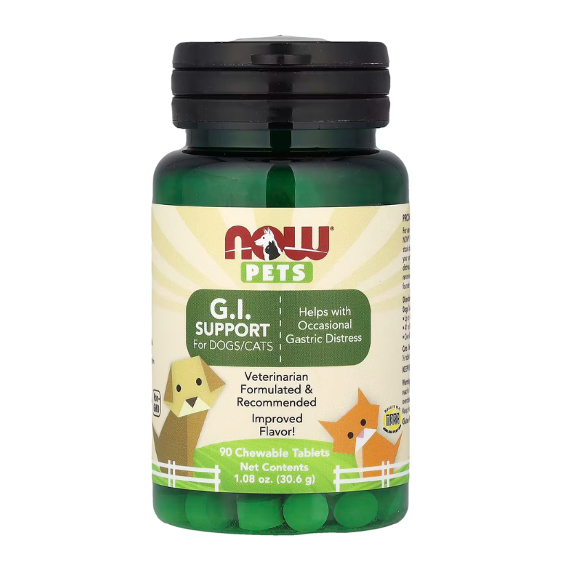 NOW Foods, Pets, GI Support, For Dogs/Cats, 90 Chewable Tablets, 1.08 oz (30.6 g) in Pakistan