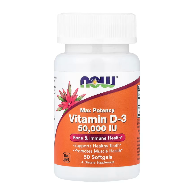 NOW Foods, Vitamin D-3, Max Potency, 50,000 IU, 50 Softgels in Pakistan