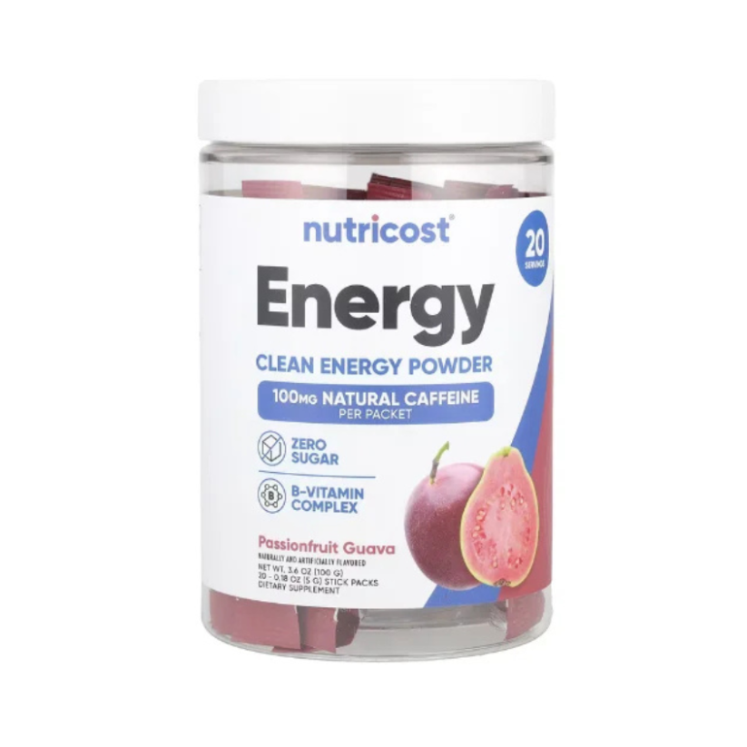 Nutricost, Energy, Clean Energy Powder, Grape, 20 Stick Packs, 0.18 oz (5 g) Each in Pakistan