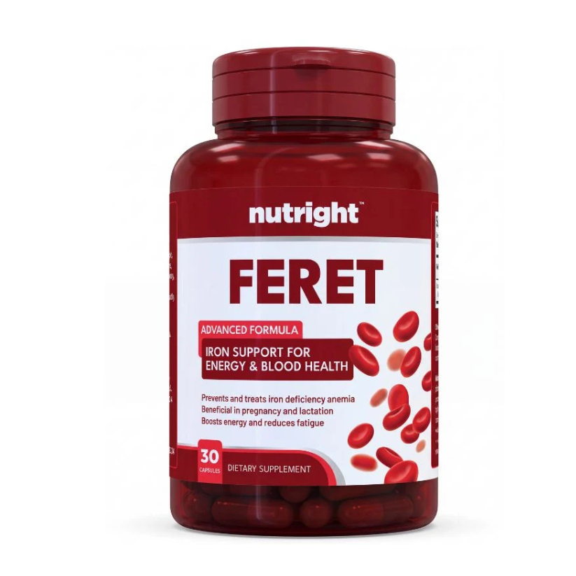 Nutricost FERET Iron Support for Energy & Blood Health Capsules in Pakistan