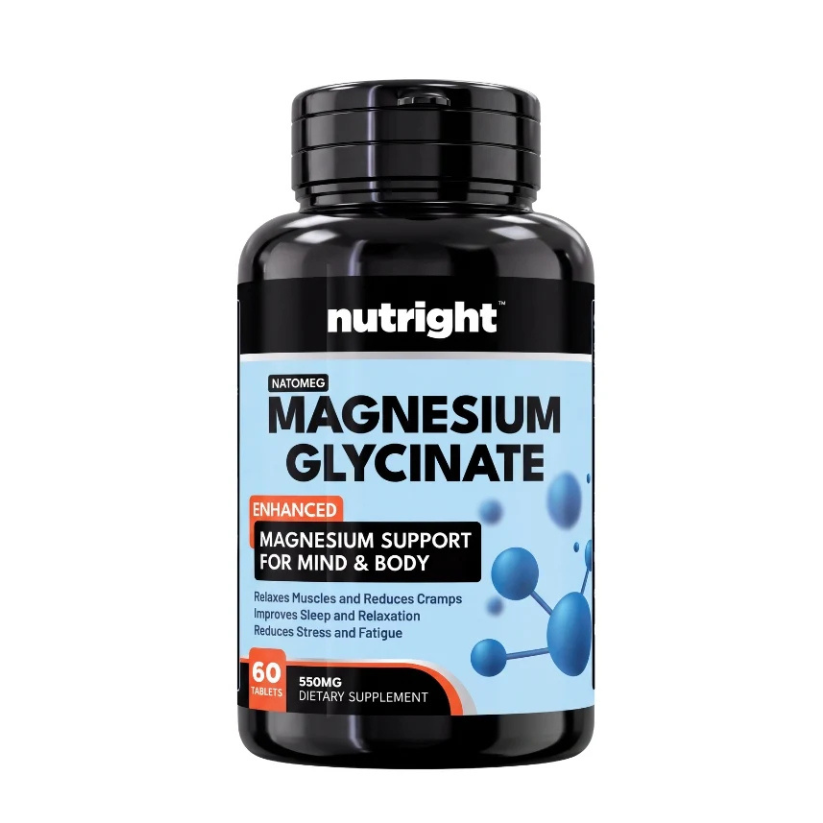 Nutricost Magnesium Glycinate 550mg – Muscle, Sleep & Relaxation Support Tablets in Pakistan