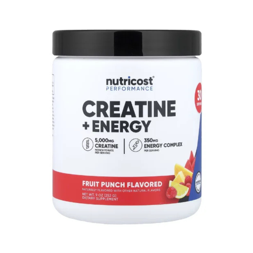 Nutricost, Performance, Creatine + Energy, Fruit Punch, 9 oz (252 g) in Pakistan