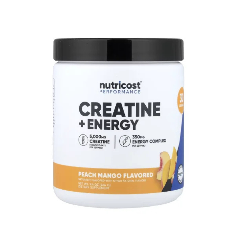 Nutricost, Performance, Creatine + Energy, Peach Mango, 9.4 oz (264 g) in Pakistan