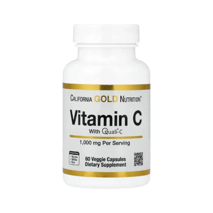 California Gold Nutrition, Vitamin C, Quali®-C, 1,000 mg, 60 Veggie Capsules in Pakistan