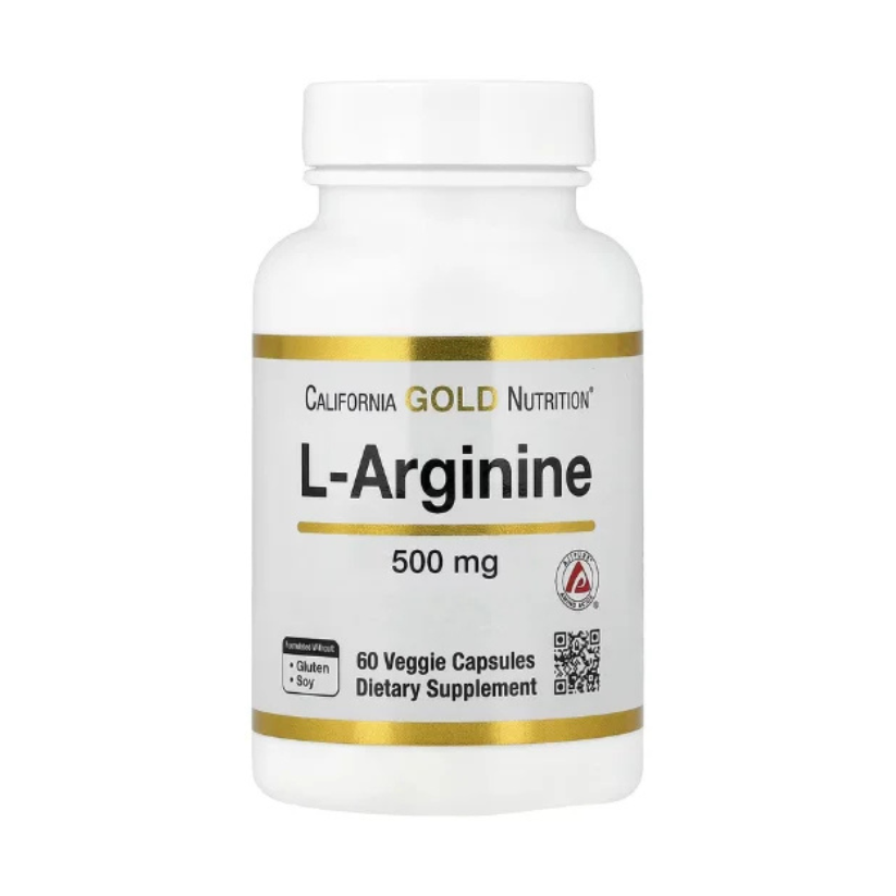 California Gold Nutrition, L-Arginine, 500 mg, 60 Veggie Capsules in Pakistan