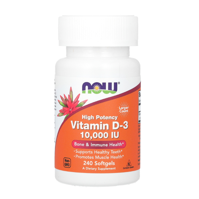 NOW Foods, Vitamin D-3, High Potency, 10,000 IU, 240 Softgels in Pakistan