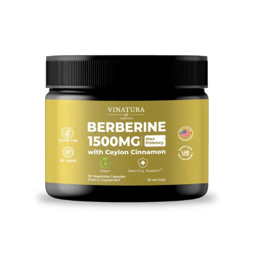 VINATURA Berberine 1500mg with Ceylon Cinnamon 90 Capsules in Pakistan
