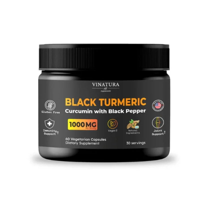 VINATURA Black Turmeric Curcumin with Black Pepper 60 Capsules in Pakistan