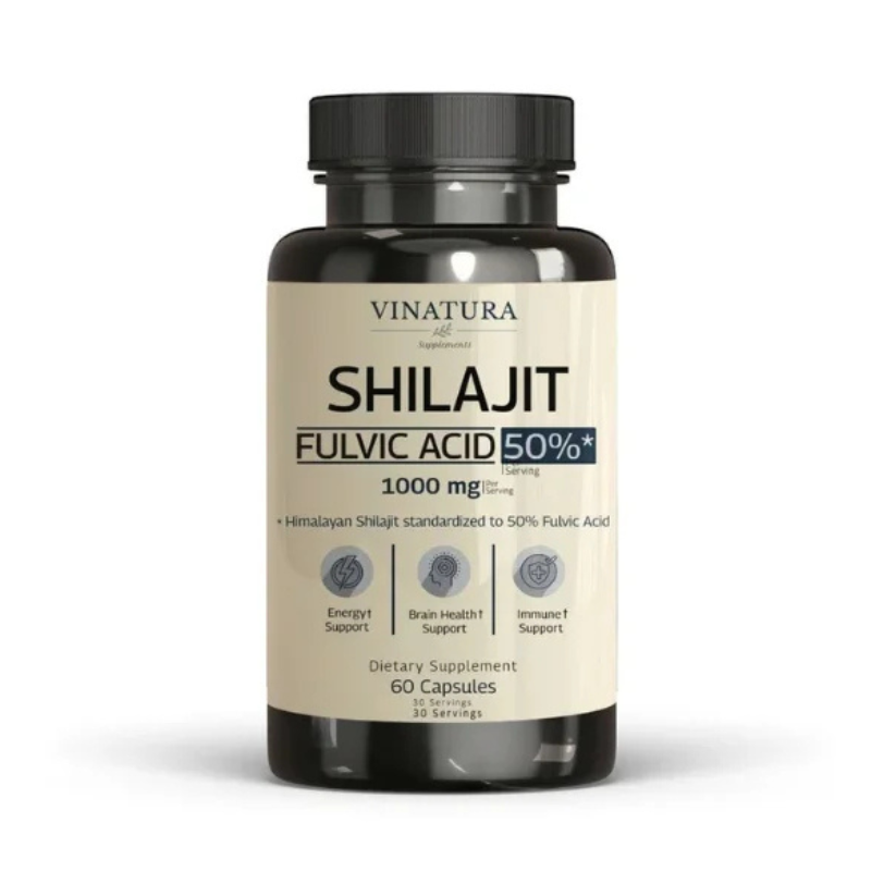 VINATURA Himalayan Shilajit capsule (50% Fulvic Acid) 1000mg Capsules in Pakistan